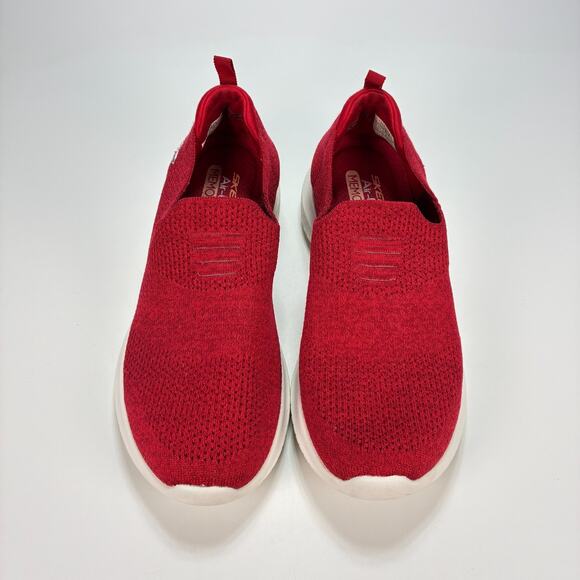 Skechers Ultra Flex Red Slip On Comfort Walking Shoes 13106 Women’s Size 8.5 - Picture 3 of 11